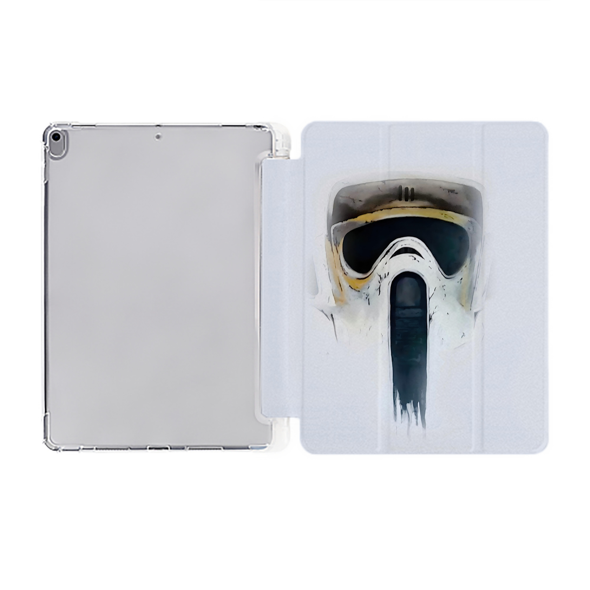 （画像用） スター・ウォーズ Star Wars IPad ケース ペン収納付き 三つ折りスタンド PUレザー×シリコン 対応機種9.5/10.5/10.9インチ